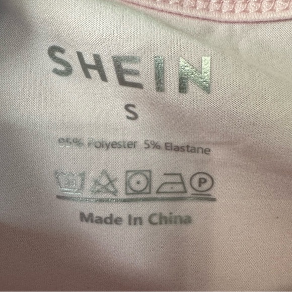 🔹5/$25🔹 SHEIN NEW IN BAG Pink Round Neck Short Sleeve T-Shirt. Size Small - Picture 3 of 9